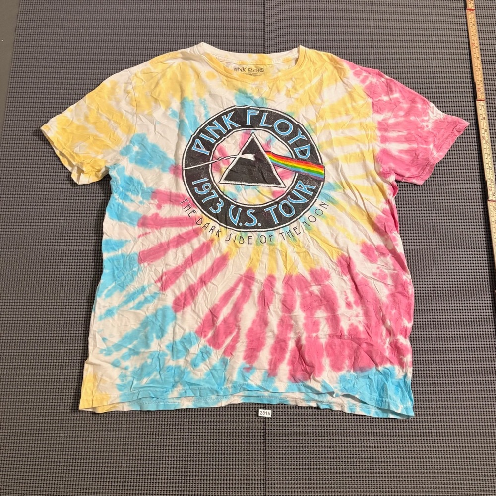 Pink Floyd 1973 US Tour Tie Dye Graphic T-Shirt Size M